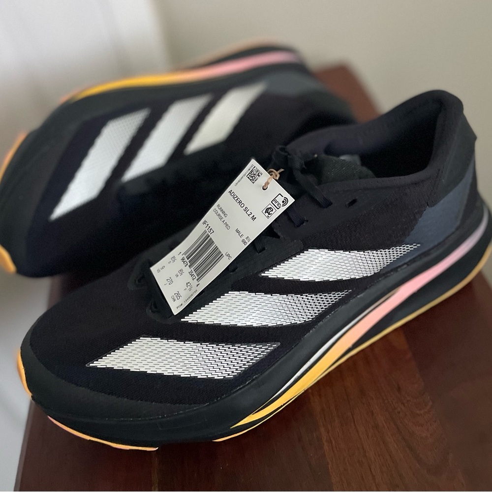 NEW Adidas Adizero SL2 'Core Black' Men’s Running Shoes Size 9 - IF1157